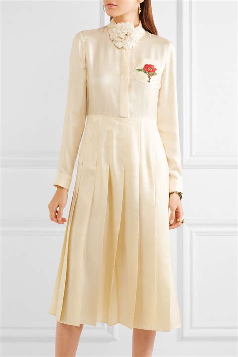 gucci embroidered midi dress|net a porter gucci dresses.